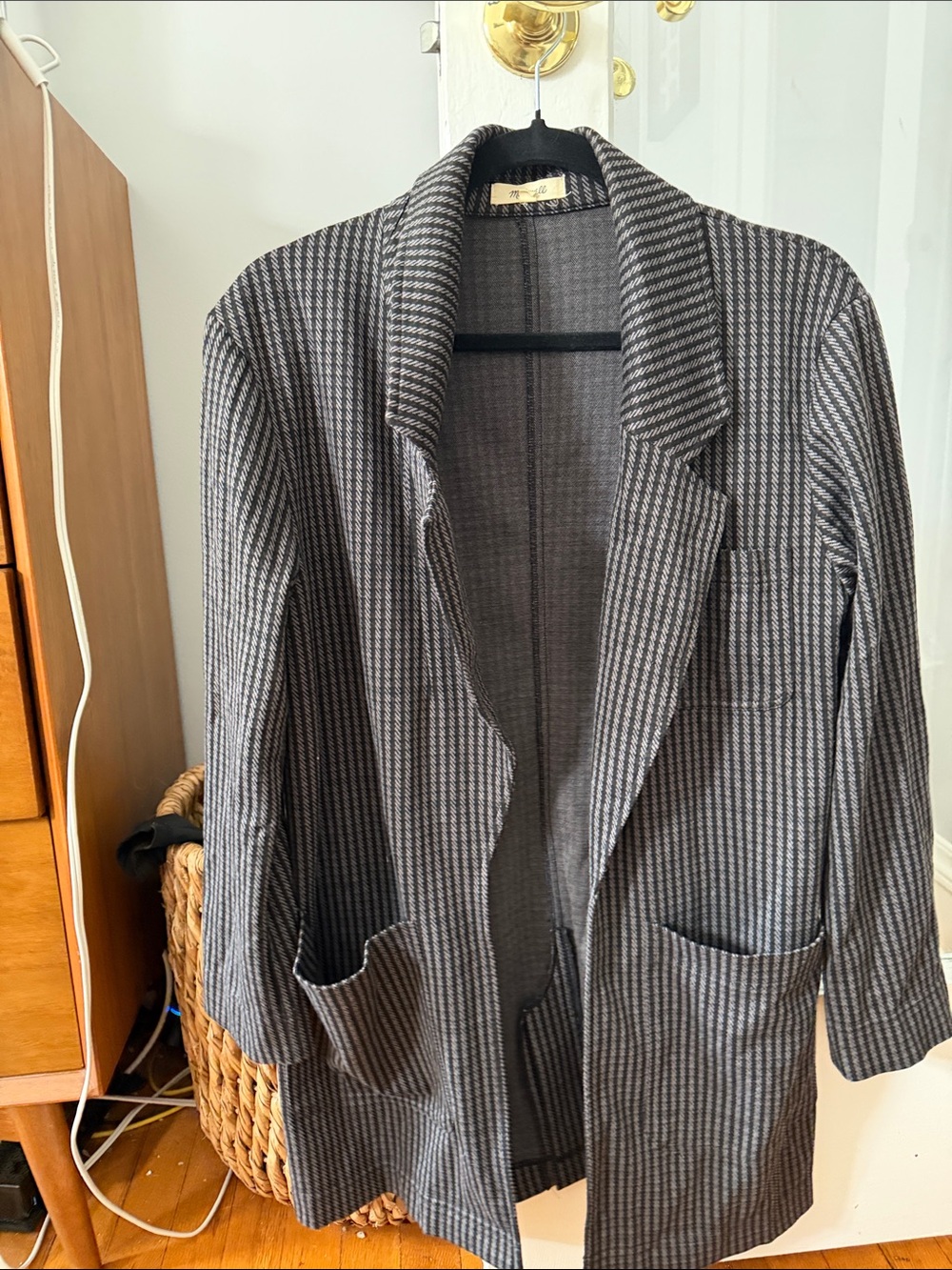 Madewell wmns Gray Striped Blazer Jacket